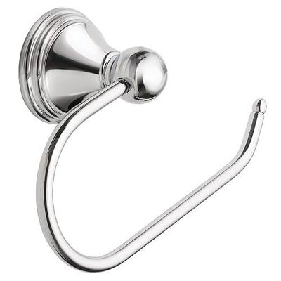 Moen Preston Single Post Toilet Paper Holder, Wall Mounted with Hardware, European Open Arm Design, Chrome, DN8408CH
