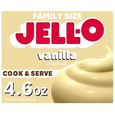Jell-O Cook & Serve Pudding & Pie Filling Mix, Vanilla, 4.6 oz Box