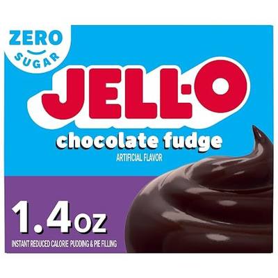 Jell-O Instant Pudding & Pie Filling Mix, Chocolate Fudge, 1.4 oz Box