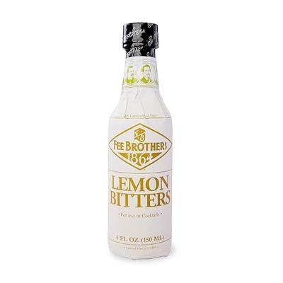 Fee Brothers Lemon Cocktail Bitters, 5 fl oz (150ml) | Aromatic Cocktail Mixer & Concentrated Flavoring, Gluten Free, Vegan-Friendly