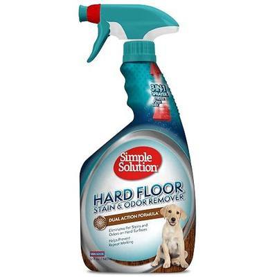 Simple Solution Hard Floor Dog Stain & Odor Remover, Enzyme Cleaner, 32oz | Dog Urine Enzyme Cleaner, Pet Floor Cleaner, Pet Cleaner Spray, Hardwood Floors, Dog Stain & Odor Remover, Pro-Bacteria
