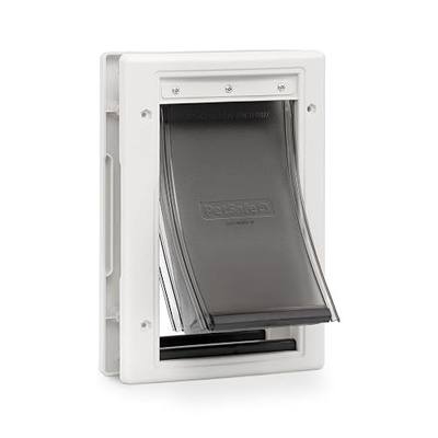 PetSafe Extreme Weather Plastic Pet Door, Small | Insulated 3-Flap System Rated -10 to 100F, Paintable Plastic Frame, DIY Install in Doors 1 5/8-2 1/4in Thick.