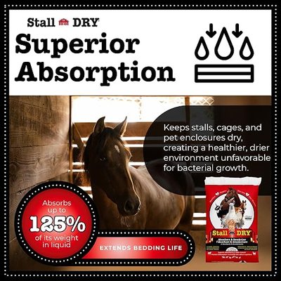 Progressive Planet Stall Dry Absorbent & Deodorizer, 40lbs - Use for Stalls, Pens & Small Animal Spaces - Helps Reduce Ammonia, Enhances Hygiene, Fresher Drier Environment