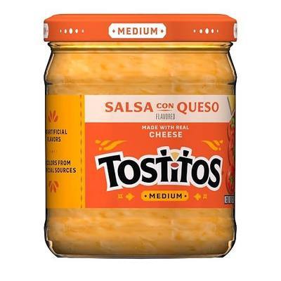 Tostitos Dip, Salsa Con Queso, Medium, 15oz