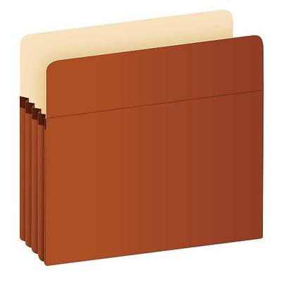 Pendaflex Expanding File Pockets, File Organizers for School, Home or Office, Letter Size, Redrope, 3.5" Expansion, Reinforced with DuPont™ Tyvek® Material, Redrope, 25 per Box (1524E-OX)