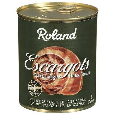 Roland Foods Escargots, Extra Large Helix Snails, Specialty Imported Food, 28.2 Ounce Can, Pack of 1