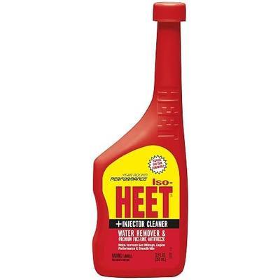 Heet Iso-HEET Water Remover And Premium Fuel Line Antifreeze + Injector Cleaner Helps Increase Gas Mileage Improves Engine Performance Year Round Performance, 12 fl. oz. (28202) , Red | Dry gas fuel additive that removes water, helps prevent fuel line freeze-up, and cleans injectors year-round.