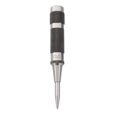 Starrett Steel Automatic Center Punch, 5-1/4" Length, 11/16" Punch Diameter | With Adjustable Stroke, Lightweight, Knurled Steel Handle, 18C