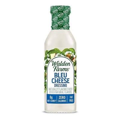 Walden Farms Bleu Cheese Dressing - Calorie-Free, Gluten-Free, Low Carb, Keto-Friendly, Sugar-Free, Rich Bleu Cheese Flavor - 1 Pack 12 oz Bottle