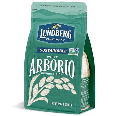 Lundberg White Arborio Rice - Short-Grain White Rice, Creamy Texture for Making Risotto, Rice Pudding, Healthy Food Recipes, Vegan Food, Gluten-Free Rice Grown in California, 32 Oz