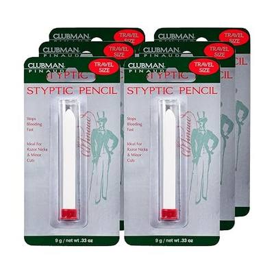 Clubman Pinaud Travel Size Styptic Pencil, Quick Nick & Cut Healing for Shaving, 0.33 Oz (Pack of 6)