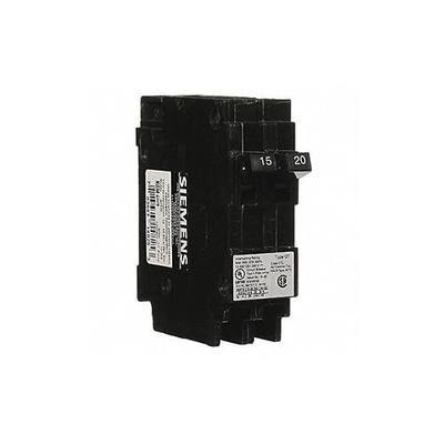 Siemens Q1520 15/20 Amp Tandem Single-Pole Type QT Circuit Breaker