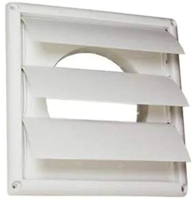 Deflecto Supurr-Vent Louvered Outdoor Dryer Vent Cover, 6 Inches Hood, White (HS6W)
