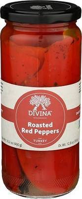 Divina Roasted Sweet Red Peppers, Vegan, 13 Ounces (Pack Of 6)