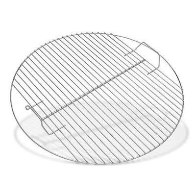 Weber Cooking Grate Silver 21.5" – Heavy‑Duty Plated Steel with Easy‑Lift Handles, Fits 22" Weber Charcoal & Performer Grills, Kettle