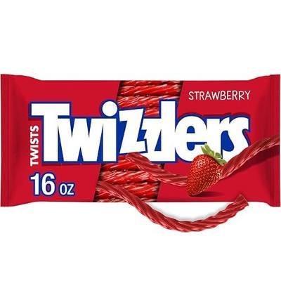 Twizzlers, Twists Strawberry Flavored Licorice Style, Chewy Candy Bag, 16 Ounce