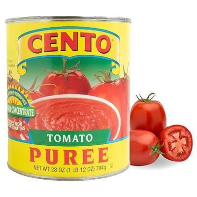 Cento Tomato Puree, 28 Oz, Thick Puree from Red, Ripe Tomatoes on the Vine, Seeded & Strained, Not from Concentrate for Marinara, Pasta, Salsa, Soup, Pizza Sauce - Gluten-Free, BPA Free, Non-GMO | Gluten-Free & BPA-Free; Seeded & Strained Vine-Ripened Tomatoes; Ideal for Marinara, Salsa, Soup and Pi