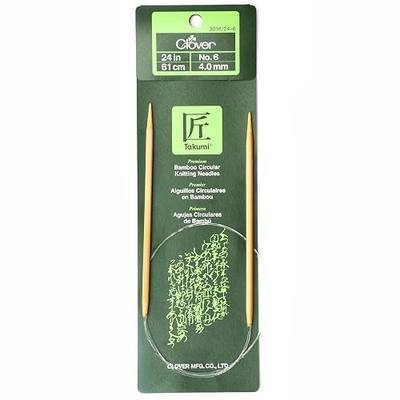 Clover 3016/24-06 Takumi Bamboo Circular 24-Inch Knitting Needles, Size 6