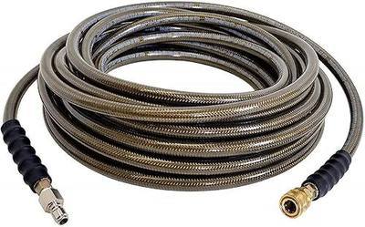 Simpson 100ft, 3/8" 4500 PSI Monster Cold Water Pressure Washer Hose, 41030 | Max Temp 140°F, 3/8in QC Fittings, Dual-Braided Steel Over Polyester, Non-marring Polyurethane Jacket, 4" Bend Protectors