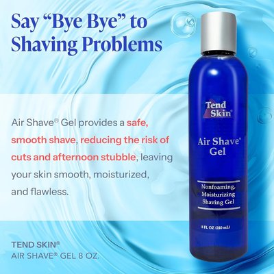 Tend Skin Air Shave Gel Advanced Hydrating & Moisturizing Formula, 8 Oz | Provides Silky Smooth Skin & Seamless Hair Removal