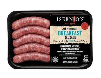 Isernio's, Gourmet Breakfast Sausage, 12 oz
