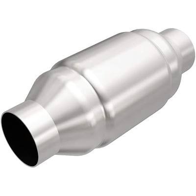 MagnaFlow Universal Catalytic Converter Standard Grade Federal/EPA Compliant 54959 - Stainless Steel 3in Inlet/Outlet Diameter, 9in Overall Length, No O2 Sensor - Standard Grade Replacement