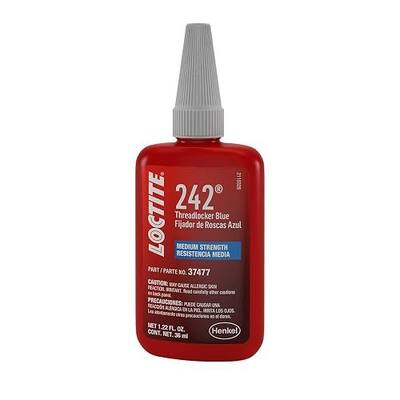 LOCTITE 242 Automotive Blue Threadlocker - Medium-Strength Thread Lock, Multi-Purpose Applications, Works on All Metals - 36 ml, 1 Pack