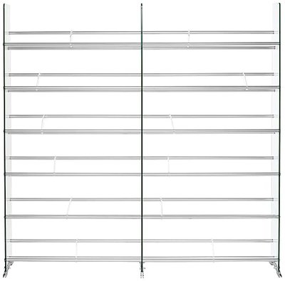 TransDeco CD/DVD Rack, 792 552, Clear/Silver