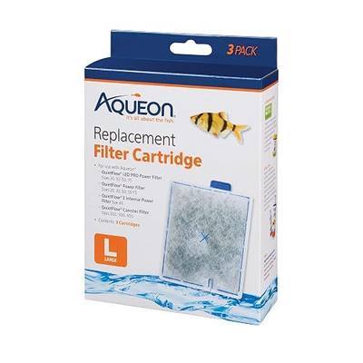 Aqueon Aquarium Fish Tank Replacement Filter Cartridges Large - 3 Pack