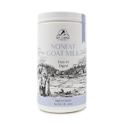 Mt. Capra Non-Fat Goat Milk | Powder from Non-GMO, Grass-Fed Goats, Creamy, Great Tasting, Easy to Digest, A2 Milk | 16 Servings - 1 Pound