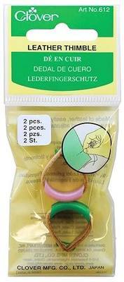 Clover Leather Thimble 612 set of 2