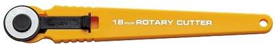 OLFA 18mm Quick-Change Rotary Cutter (RTY-4) - Stainless Steel Blade | 18mm Quick Change Rotary Cutter, Integrated finger groove, Easy-slide blade cover, Right & Left Hand - Quilters and Crafters