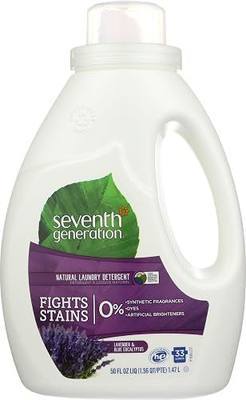 Seventh Generation Liquid Laundry Detergent, Fresh Lavender scent, 50 oz, 33 loads (Packaging May Vary)