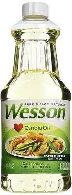WESSON Pure Canola Oil, 0 g Trans Fat, Cholesterol Free, 48 oz.