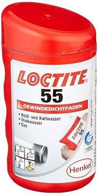 Loctite 55 Pipe Sealing Thread Cord for Water and Gas Leak Fix - Size 150m | For Water and Gas, Leak Fix