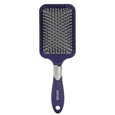 Conair Paddle Hair Brush, Ultra Wide Detangling Design for Thick Hair | Paddle detangler brush with ball-tipped bristles, a soft-touch handle, and a flexible cushion base for stress-free brushing
