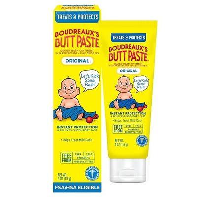 Boudreaux’s Butt Paste Original Diaper Rash Cream, 4 Oz