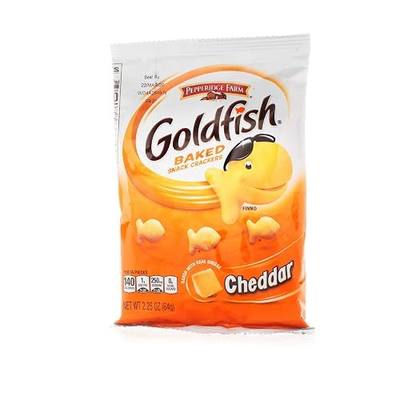 Pepperidge Farm Goldfish Baked Snack Crackers, Cheddar Cheese, 2.25 Oz, Pack of 72