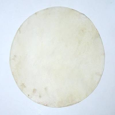 Doumbek goat skin head, clean 14 inch goatskin round from Pakistan