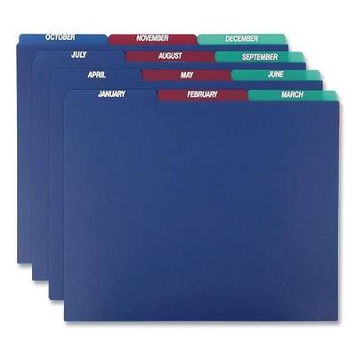 Pendaflex 40144 Top Tab File Guides, Monthly/Jan-Dec, 1/3 Tab, Polypropylene, Letter (Set of 12)