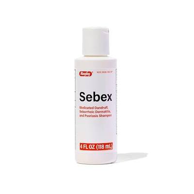 Rugby Sebex Medicated Dandruff Shampoo for Women and Men - 2% Sulfur and 2% Salicylic Acid Anti-Dandruff Shampoo - Helps With Symptoms of Seborrheic Dermatitis and Psoriasis - 4 Oz. (1 Pack)