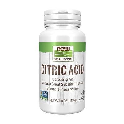 NOW Foods, Citric Acid, Sprouting Aid, Great Substitute for Salt, Preservative Found in Citrus Fruits, 4-Ounces