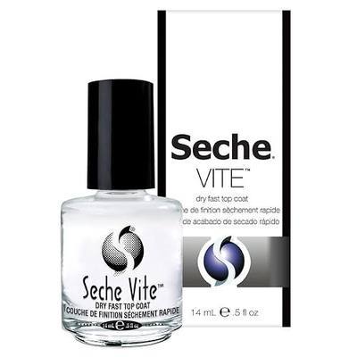 Seche Vite Dry Fast Top Coat – Quick Dry Clear Nail Polish Top Coat for High Gloss Shine, Long-Lasting Manicure, Made in the USA, 0.5 fl oz