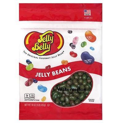 Jelly Belly Watermelon Jelly Beans - 1 Pound (16 Ounces) Resealable Bag - Genuine, Official, Straight from the Source