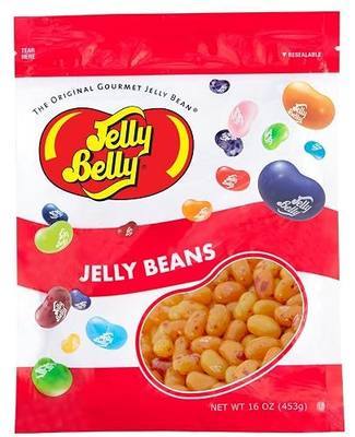 Jelly Belly Peach Jelly Beans - 1 Pound (16 Ounces) Resealable Bag - Genuine, Official, Straight from the Source