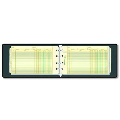 Rediform 63453 1" 4-Ring Ledger Binder with 100 Mini-Ledger Sheets and A-Z Index, 5" x 8.5" (Black)