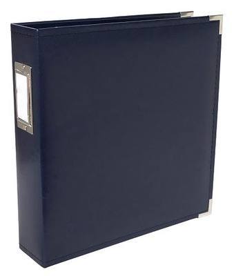 We R Memory Keepers 8.5x11 Navy Photo Album, Protect Memories and Photos, Soft, Acid-free Faux Leather, Classy Decorative Spine Label, Snag-free Rings, Includes 5 Page Protectors