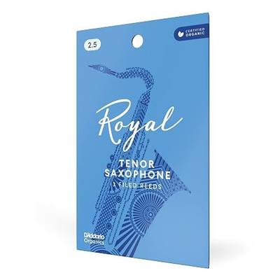 Royal by D'Addario Tenor Sax Reeds, Strength 2.5, 3-pack | Royal tenor sax reeds feature a strong spine, consistent response, warm tone and versatility for jazz and classical playing.
