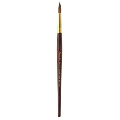 Escoda Reserva 1212 Series Artist Watercolor Short Handle Paint Brush, Pure Kolinsky-Tajmyr, Round, Size 6