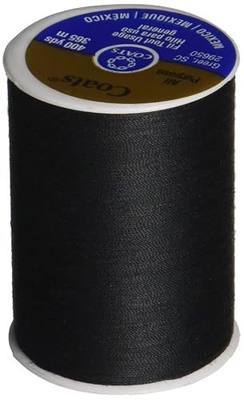 COATS & CLARK 230A-2 Dual Duty All-Purpose Thread, 400 Yards/1 Spool of Yarn, Black